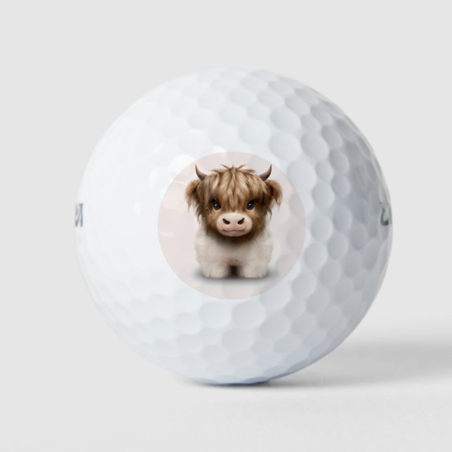 Pelotas De Golf Cute Highlands Escocia Cow (Anverso)