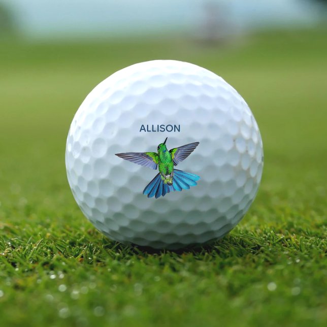 Pelotas De Golf Cute Hummingbird Monogramado (Subido por el creador)
