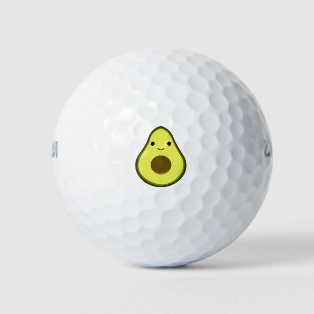 Pelotas De Golf Cute Kawaii Aguacate (Anverso)