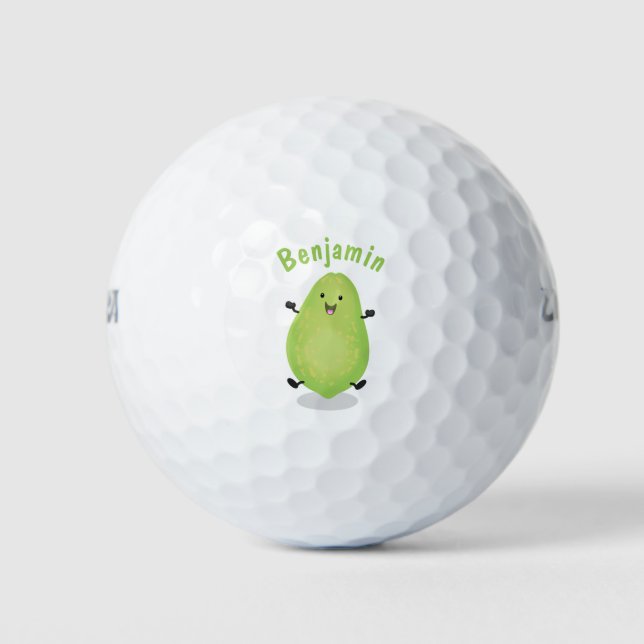 Pelotas De Golf Cute kawaii papaya paw personalizado ilustracion (Anverso)