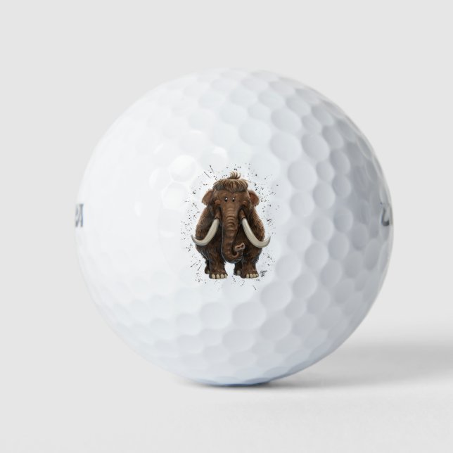 Pelotas De Golf Cute Mastodon (Anverso)