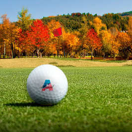 Pelotas De Golf Cute monogramado inicial A azul coral