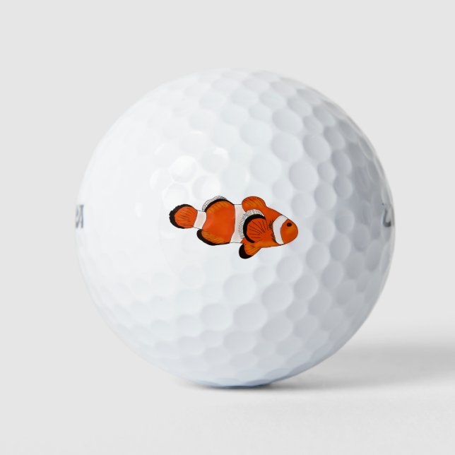 Pelotas De Golf Cute Naranja Clown Fish Golf Balls (Anverso)