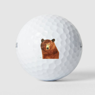 Pelotas De Golf Cute oso animal grizzly fauna silvestre acuarela