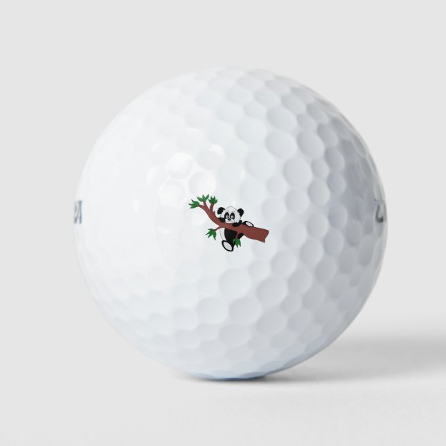 Pelotas De Golf Cute Panda Bear (Anverso)