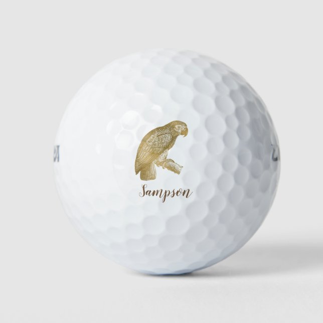 Pelotas De Golf Cute Parrot (Anverso)