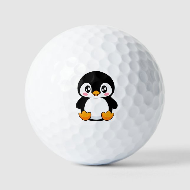 Pelotas De Golf Cute pingüino (Anverso)
