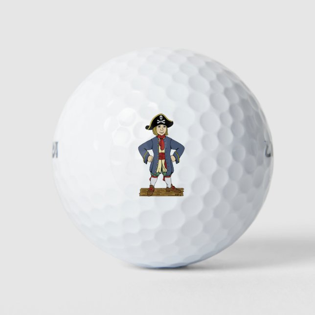Pelotas De Golf Cute Pirate Lad (Anverso)