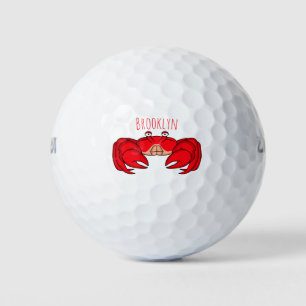 Pelotas De Golf Cute red crab cartoon illustration