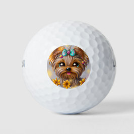 Pelotas De Golf Cute Yorkie Kawaii Puppy