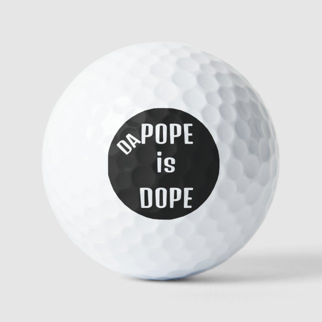 Pelotas De Golf DA Pope is Dope Golf Balls (Anverso)