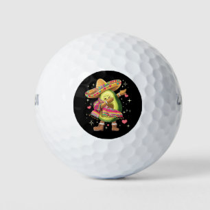 Pelotas De Golf Dabbing Aguacate Cinco De Mayo Divertido Poncho Me