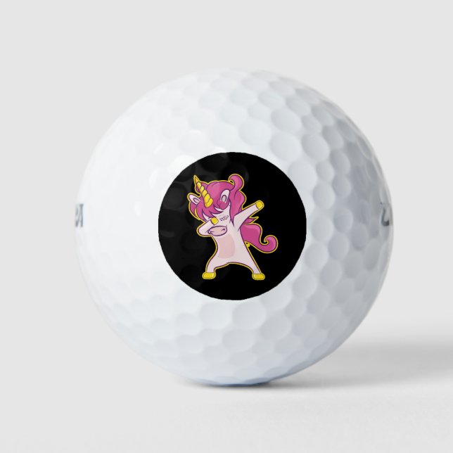 Pelotas De Golf Dabbing Unicorn (Anverso)