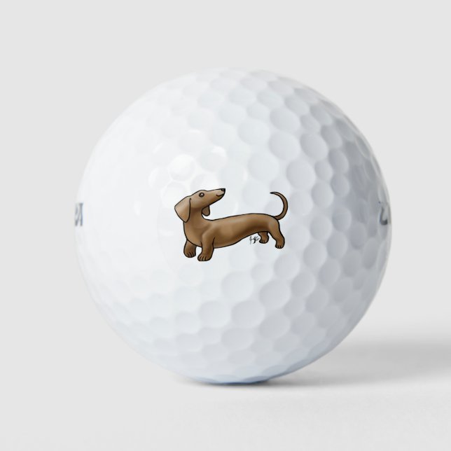 Pelotas De Golf Dachshund (Anverso)