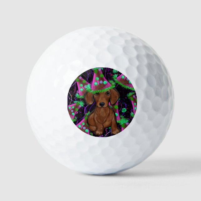 Pelotas De Golf Dachshund (Anverso)