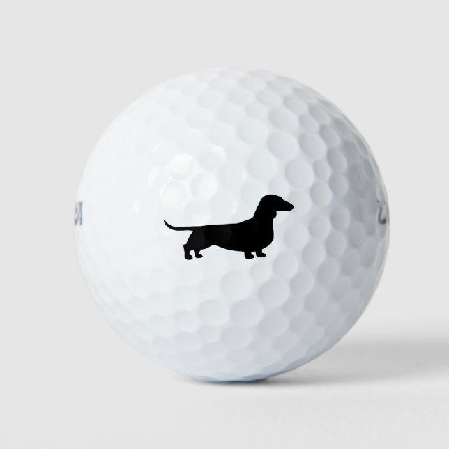 Pelotas De Golf Dachshund Silhouette (Anverso)