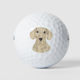 Pelotas De Golf Dachshund Smooth Cream