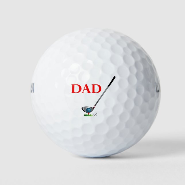 Pelotas De Golf DAD - Golf Happy Fathers Day Guay (Anverso)