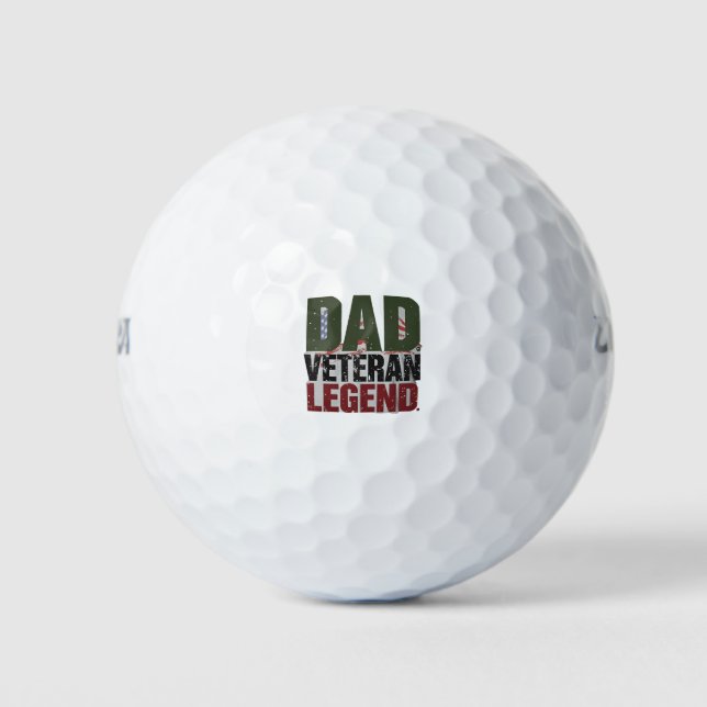 Pelotas de Golf Dad Veteran Legend – Regalo Genial (Anverso)