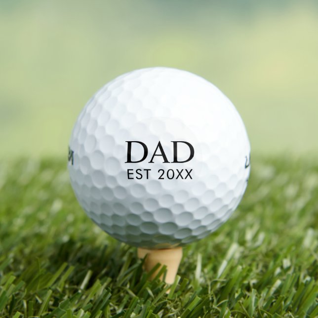 Pelotas De Golf Dad Year Established (Camiseta in situ)