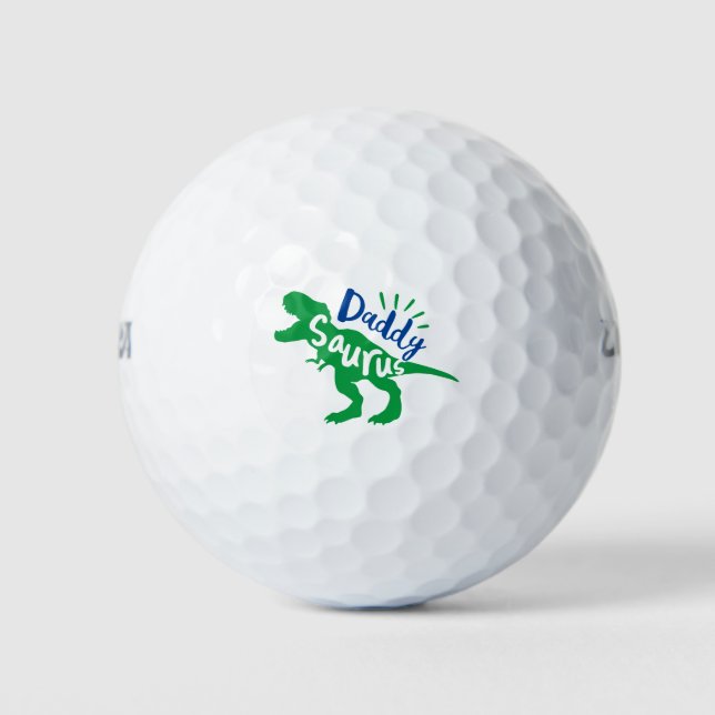 Pelotas De Golf Daddy Saurus T-Rex Silhouette (Anverso)