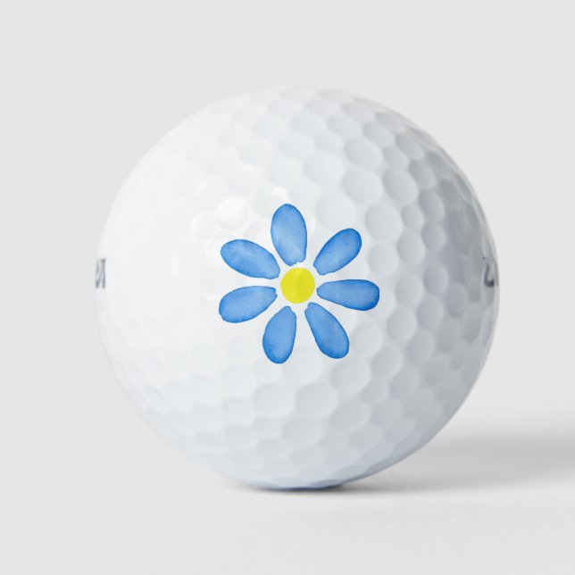 Pelotas De Golf Daisy de color azul (Anverso)