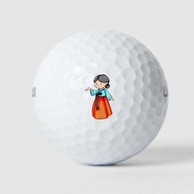 Pelotas De Golf Dama coreana (Anverso)