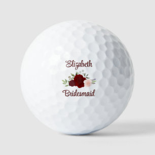 Pelotas De Golf Dama de honor Favor de boda Rosas rosadas de Borgo