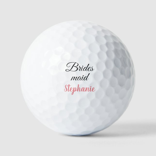 Pelotas De Golf Dama de honor regalo de boda personalizado favor d (Anverso)