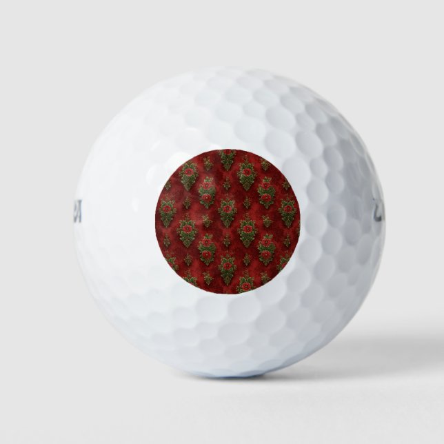 Pelotas De Golf Damasco festivo (Anverso)