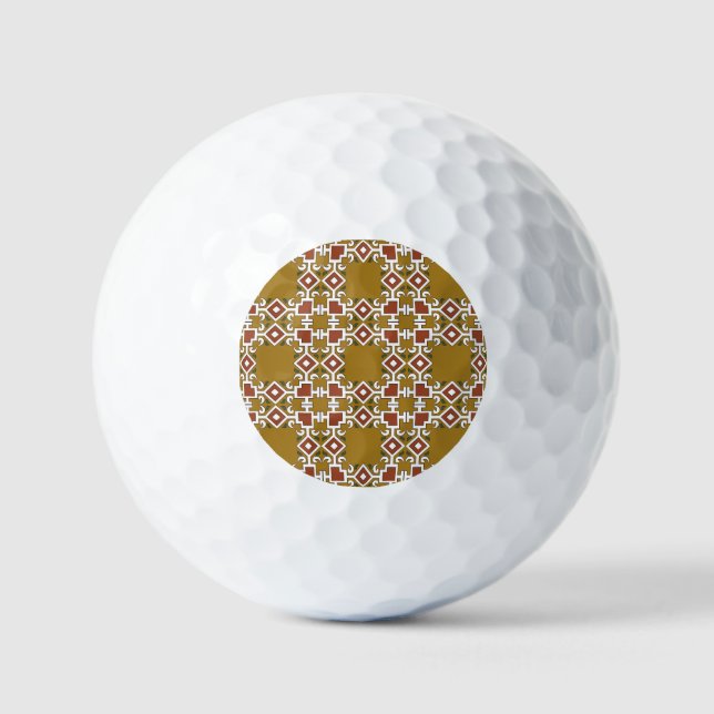Pelotas De Golf Damask sin soldadura: fondo de patrón vintage (Anverso)