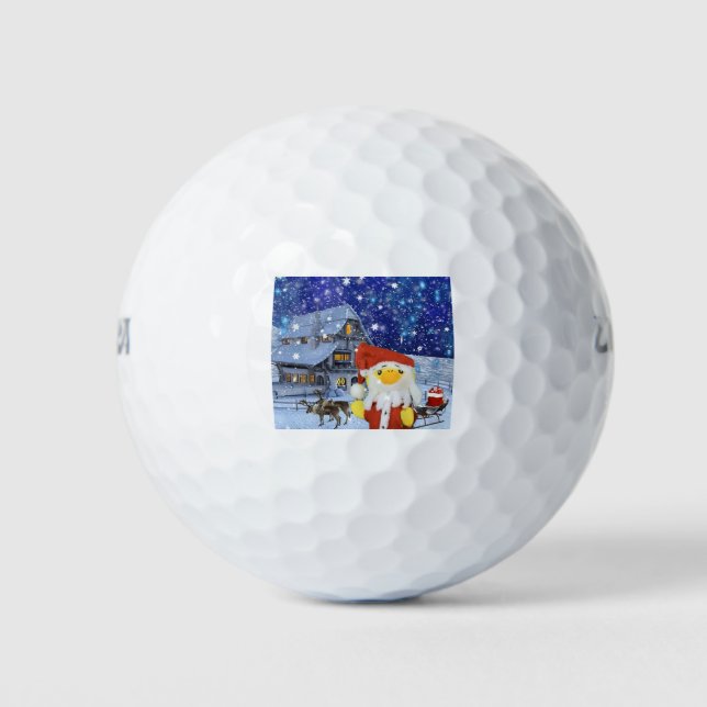 Pelotas De Golf Danny Duck visita a Santa (Anverso)
