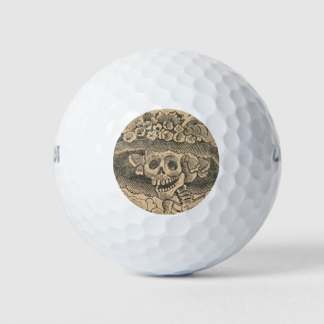 Pelotas De Golf Dapper Skeleton (Calavera Catrina) (Calavera elega (Anverso)