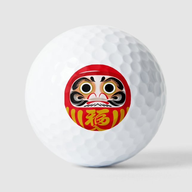 Pelotas De Golf Daruma doll (traditional Japanese good luck charm) (Anverso)