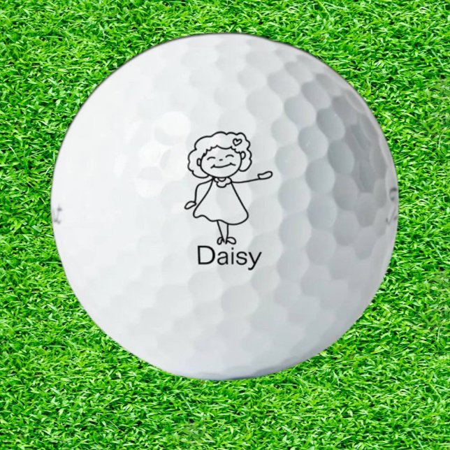 Pelotas De Golf Daughter Doodle de hija Perfect Mother's Day (Tee off with love: Perfectly Doodled for Mom!)