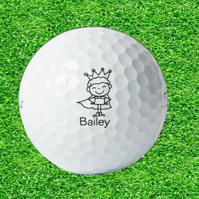 Pelotas De Golf Daughter Doodle stick people (Swing into Whimsy with Daughter Doodle Golf Balls!)