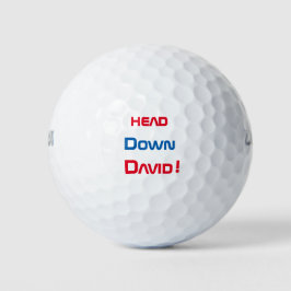 Pelotas De Golf "David Cabeza Agachada Texto" >Bolones de Golf Div