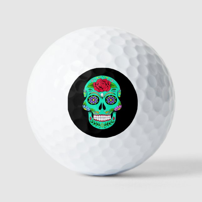 Pelotas de Golf de Calaveras de Azúcar (Anverso)