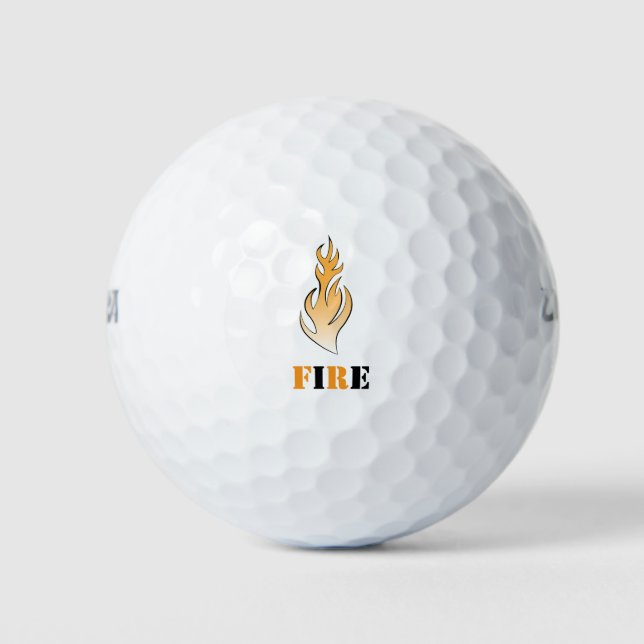 Pelotas de golf de diseño de incendios (Anverso)