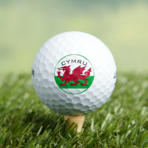 pelotas de golf de la bandera de Gales