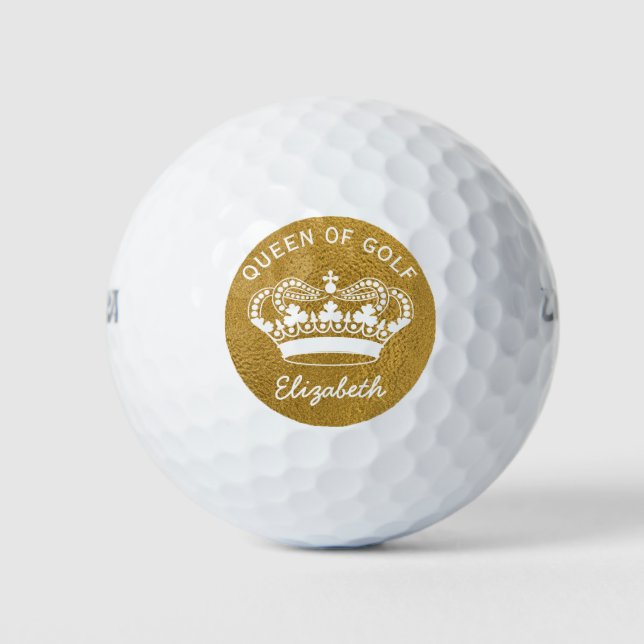 Pelotas de golf de la Reina de Golf Monograma (Anverso)