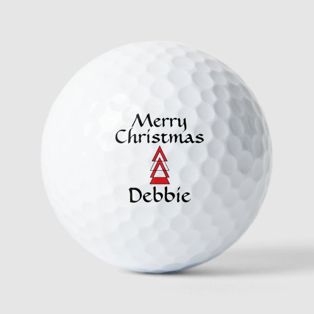 Pelotas de Golf de Navidad #Debbie por dalDesignNZ (Anverso)