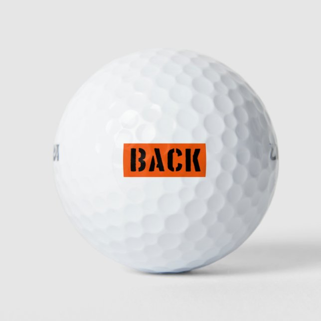 Pelotas De Golf De nuevo al frente (Anverso)