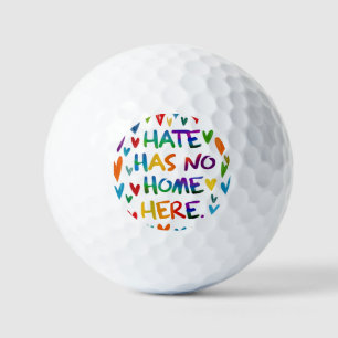 Pelotas De Golf Declaración de Corazón Colorido: El Odio No Tiene