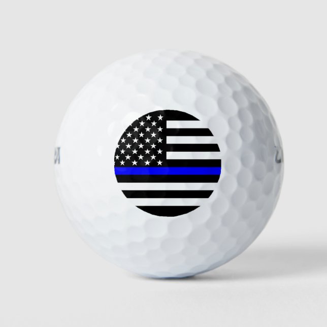 Pelotas De Golf Decoración delgada de la línea azul americana (Anverso)