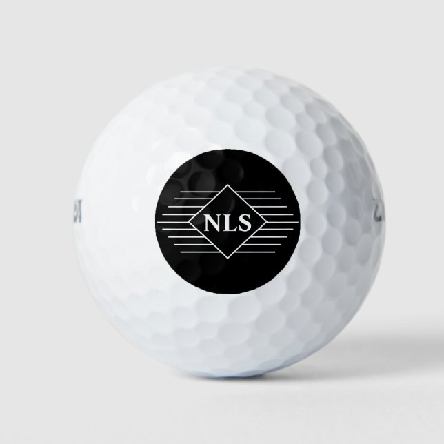 Pelotas De Golf Decorada con Iniciales del Propietario. Personaliz (Anverso)