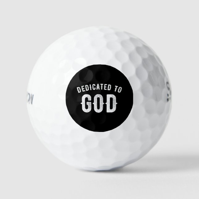 PELOTAS DE GOLF DEDICADO A DIOS PERSONALIZABLE GUAY TEXTO BLANCO (Anverso)