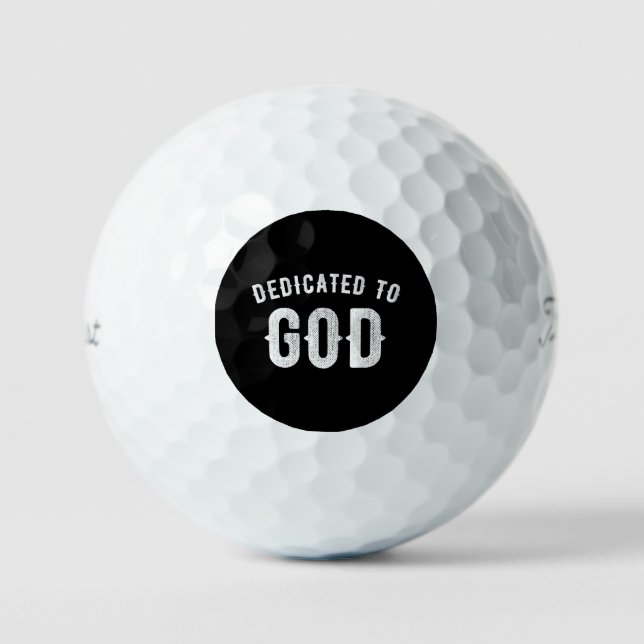 PELOTAS DE GOLF DEDICADO A DIOS PERSONALIZABLE GUAY TEXTO BLANCO (Anverso)