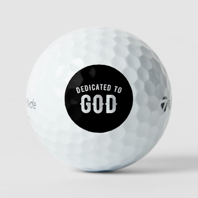 PELOTAS DE GOLF DEDICADO A DIOS PERSONALIZABLE GUAY TEXTO BLANCO (Anverso)