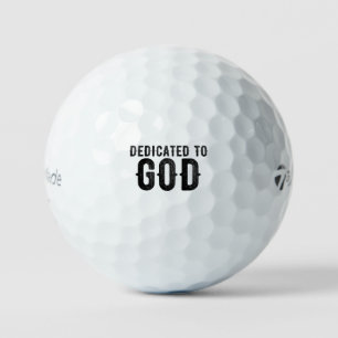 PELOTAS DE GOLF DEDICADO A DIOS PERSONALIZABLE GUAY TEXTO NEGRO